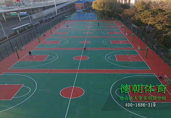 浙江硅pu篮球场