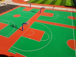 江门思源学校硅PU球场材料案例