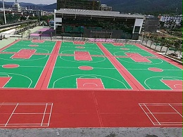 新国标硅PU篮球场材料